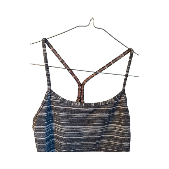Lululemon Athletica Gray and White Stripped Fitted Tank Top Size 4 - Picture 4 of 11